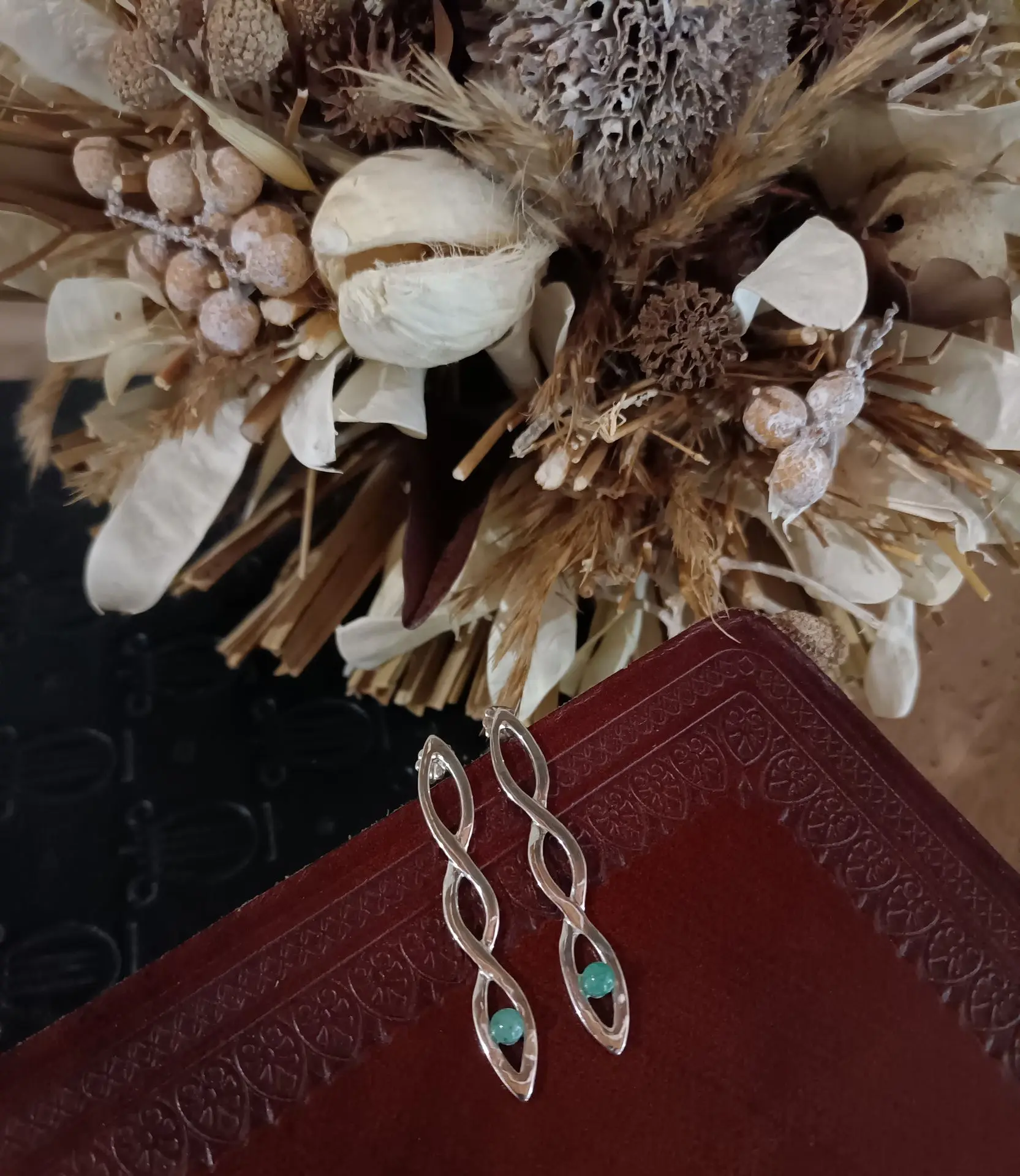 Boucles d'oreilles artisanales en argent 925 celtiques
