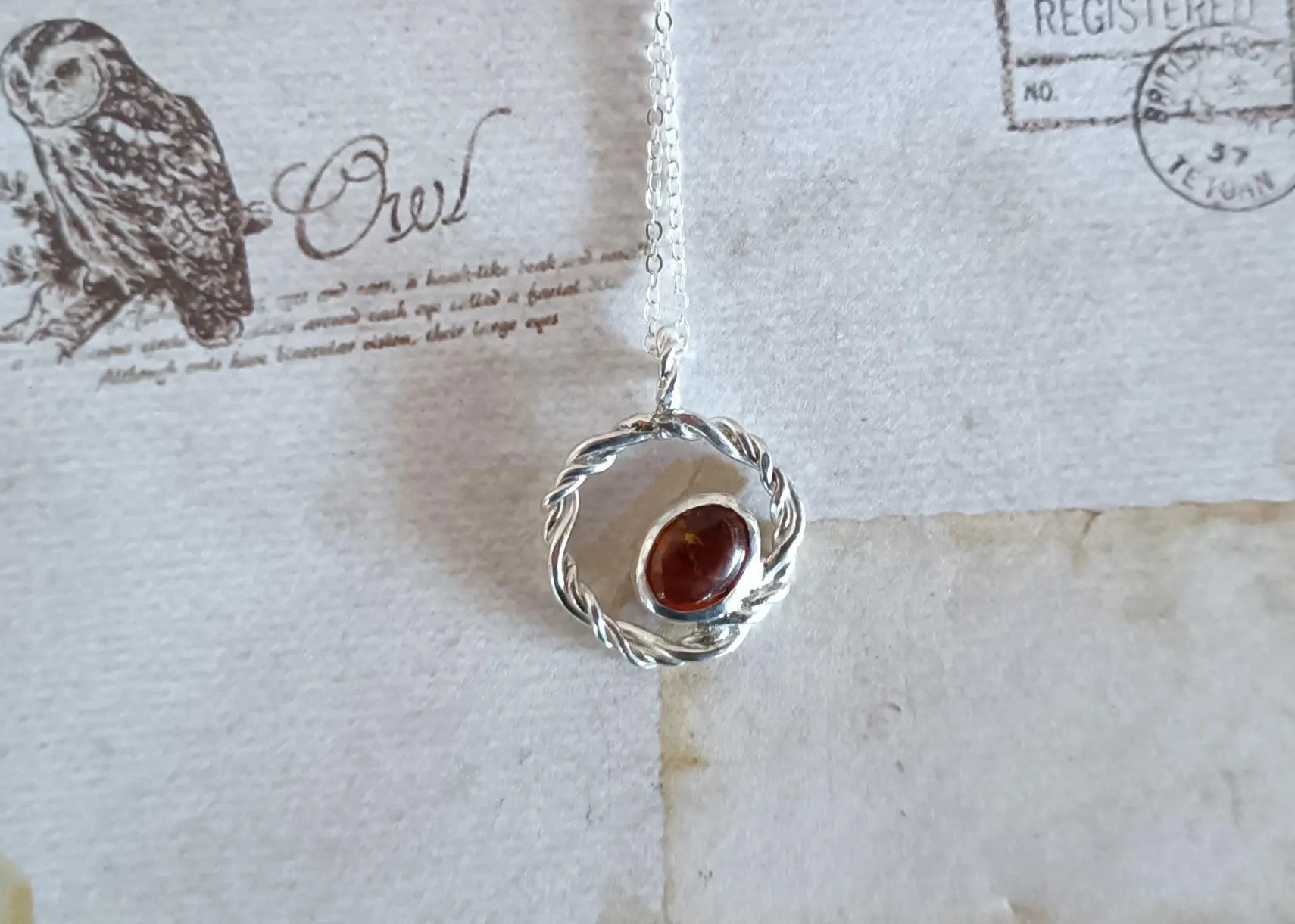 Pendentif féerique Ambre